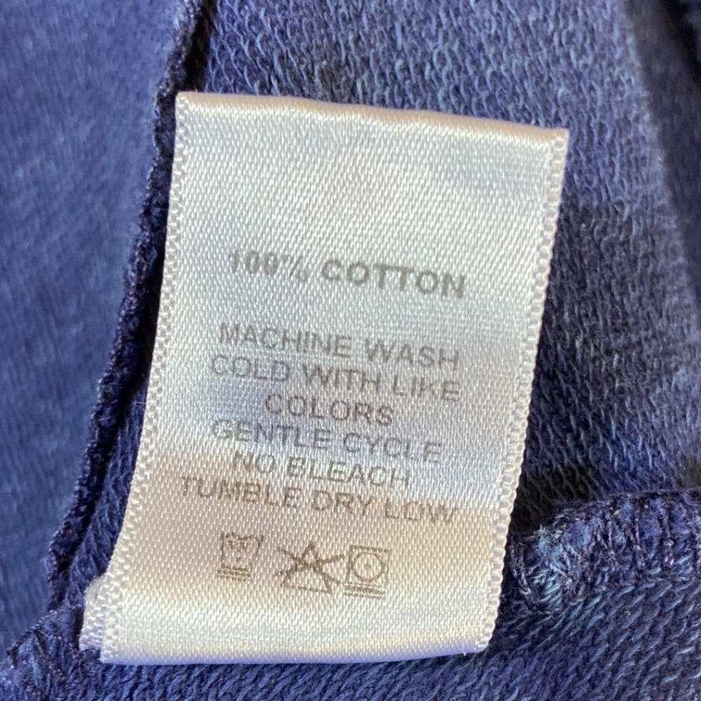 Jess & Jane Mineral Wash Zip Hoodie Blue Swing Tunic Lightweight Cotton Pockets - Picture 6 of 7